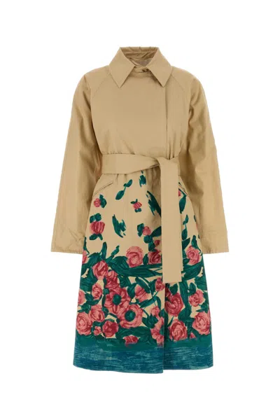 Weekend Max Mara Beige Gabardine Pesco Trench Coat In Sand