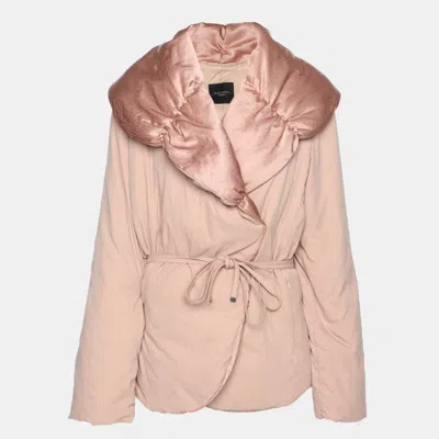 Pre-owned Weekend Max Mara Beige Nylon Jacket L In Pink