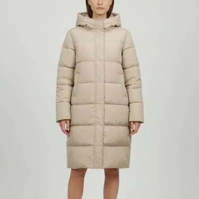 Pre-owned Weekend Max Mara Beige Nylon Padded Parka Jacket M In Sand