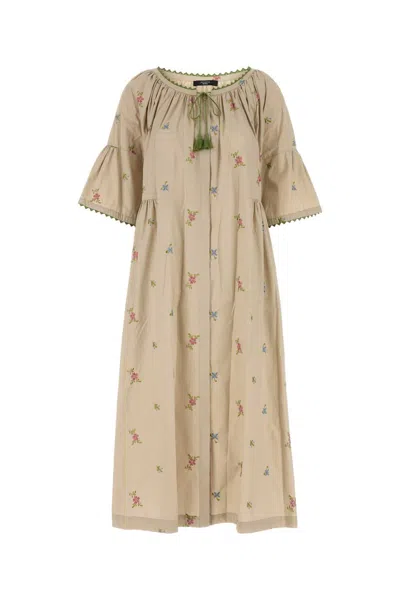 Weekend Max Mara Beige Poplin Taso Dress In Brown
