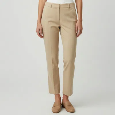Pre-owned Weekend Max Mara Beige Stretch Cotton Chino Trousers S In Sand