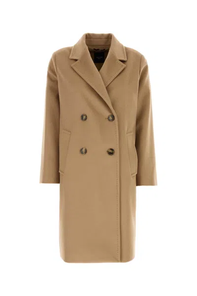 WEEKEND MAX MARA BEIGE WOOL ZUM COAT