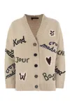 Weekend Max Mara Sleeveless V-neckline Graphic Design Long Sleeves In Neutral