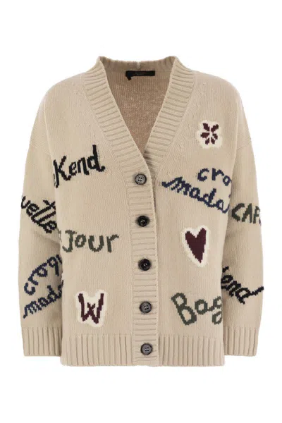 WEEKEND MAX MARA WEEKEND MAX MARA BELGIO - OVER CARDIGAN IN WOOL YARN