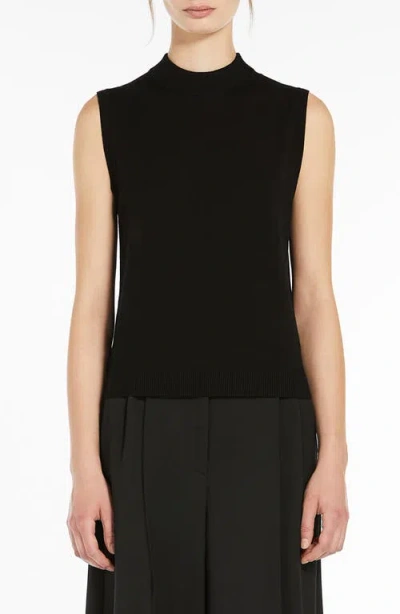 Weekend Max Mara Omens Black Belgio Sleeveless High-neck Knitted Jumper