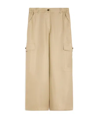 Weekend Max Mara Belt Loop Casual Pants In Brown