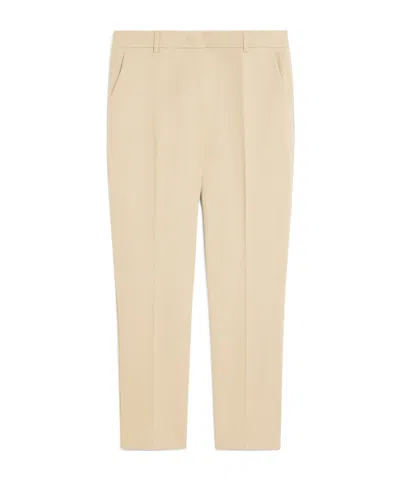 Weekend Max Mara Belt-loop Casual Pants In Nude