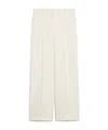 Weekend Max Mara Belt Loop Wool Casual Pants In White