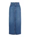 Weekend Max Mara Belt-loop Denim Mid-length Skirt In Blue