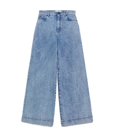 WEEKEND MAX MARA WEEKEND MAX MARA LOGO PATCH WIDE LEG JEANS