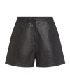 Weekend Max Mara Virgola Leather Shorts