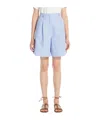 Weekend Max Mara Belt Loop Shorts In Blue