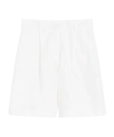 Weekend Max Mara Belt Loop Shorts In White