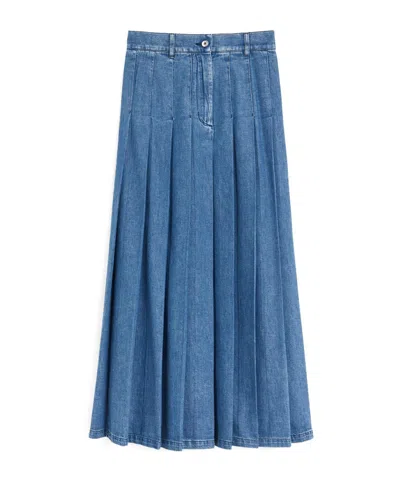 Weekend Max Mara Belt Loop Skirt In Blue