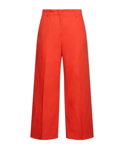 Weekend Max Mara Belt Loops Slacks In Red
