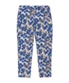 Weekend Max Mara Floral Printed Cropped Trousers In Blue