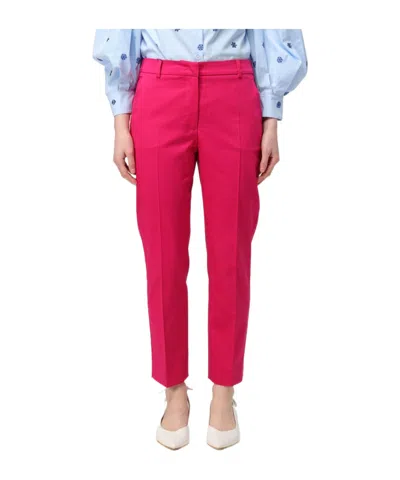 Weekend Max Mara Belt Ring Casual Pants In Red
