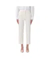 Weekend Max Mara Belt Ring Casual Pants In White