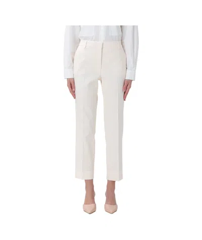 Weekend Max Mara Belt Ring Casual Pants In White