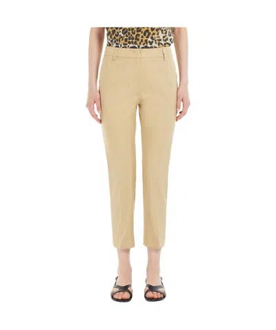 Weekend Max Mara Belt Ring Casual Pants In Yellow