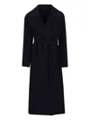 Weekend Max Mara Cappotto Lungo In Lana E Alpaca Nero In Black