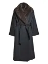 Weekend Max Mara Belted Coat In Gray