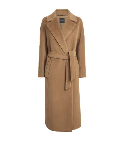 Weekend Max Mara Belted Coat In Multi