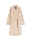 Weekend Max Mara Wool-blend Belted Coat In Neutral