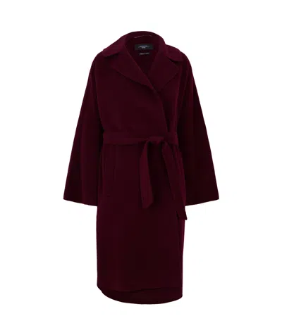 Weekend Max Mara Belted Coat With Long Sleeves In Animal Print