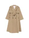 Weekend Max Mara Belted Double-breasted Coat In Neutral