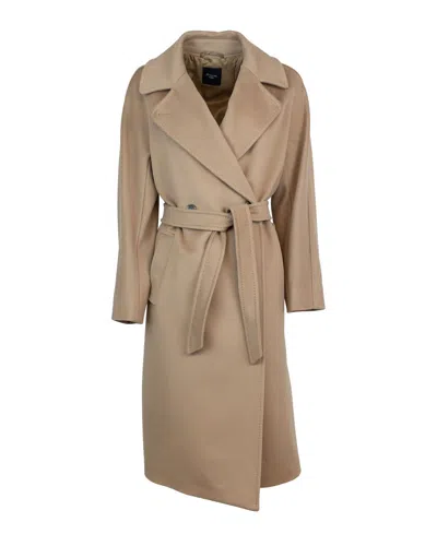 WEEKEND MAX MARA BELTED LONG-SLEEVED COAT