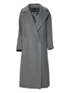Weekend Max Mara Belted Notched-lapel Coat In Gray