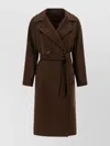 Weekend Max Mara Virign Wool Double-breasted Coat In Brown