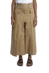 Weekend Max Mara Belted Wide Leg Pants In Safari