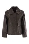 Weekend Max Mara Berbice Dark Brown Jacket In Black