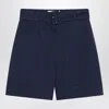 Weekend Max Mara Bermuda Blue In Cotton And Linen In Blue