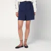 Weekend Max Mara Bermuda Blue In Cotton And Linen