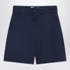 Weekend Max Mara Bermuda Blue In Cotton And Linen