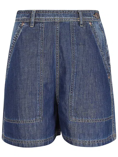 Weekend Max Mara Bermuda Deim Shorts In Navy