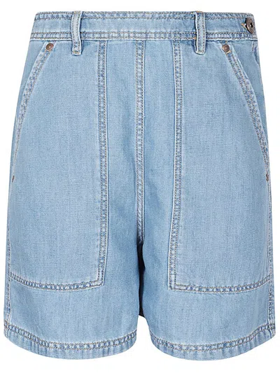 Weekend Max Mara Bermuda Deim Shorts In Navy