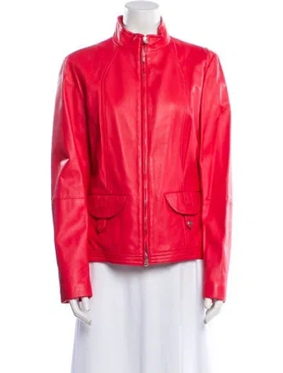 Pre-owned Weekend Max Mara Biker Jacket In Red