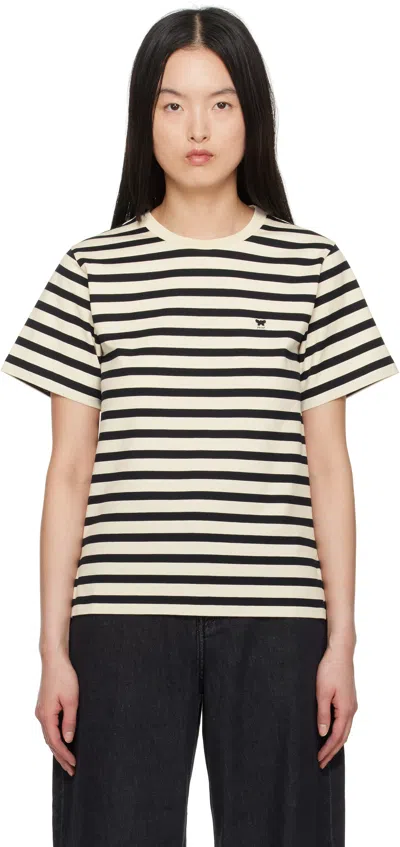 WEEKEND MAX MARA BLACK & OFF-WHITE SATRAPO T-SHIRT