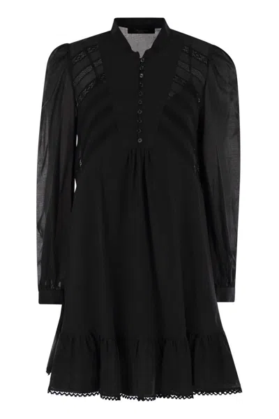 WEEKEND MAX MARA WEEKEND MAX MARA BLACK COTTON ASTERI1234 DRESS