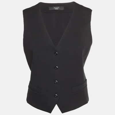 Pre-owned Weekend Max Mara Black Cotton Jersey Sleeveless Vest S