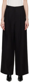 Weekend Max Mara Diletta Viscose And Linen Flared Trousers In 3 Black