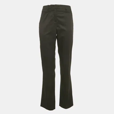 Weekend Max Mara Black Gabardine Wide Trouser In Multi