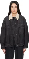 Weekend Max Mara Large Silhouette Denim Jacket In 019 Black