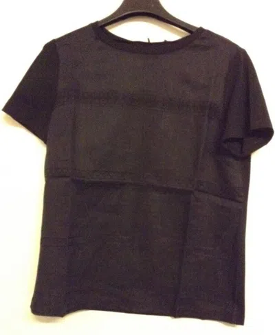 Weekend Max Mara Black Ori Round Collar Striped T-shirt