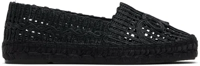 Weekend Max Mara Black Raffia-effect Espadrilles