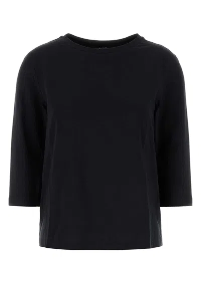 Weekend Max Mara Black Stretch Cotton Multia T-shirt